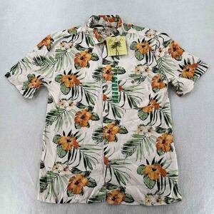 NWT Joe Marlin Comfort Fit Sz Large Hawaiian ButtonDown ShortSleeve Shirt Floral